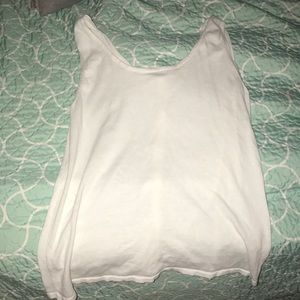 White tang top with knots on the back